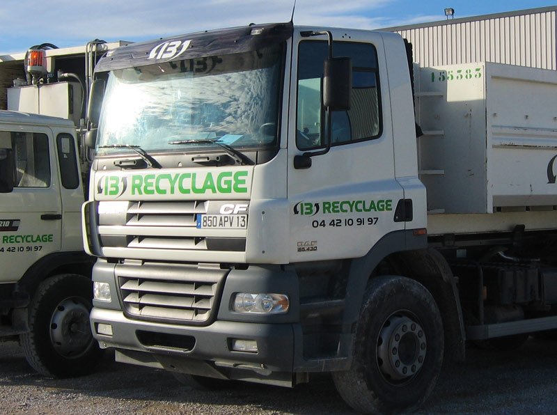 Marquage de camion benne pour 13 Recyclage
